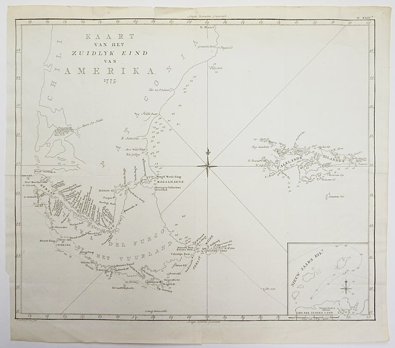 Item #6518 Kaart van het Zuidlijk Eind van Amerika 1775. Map].