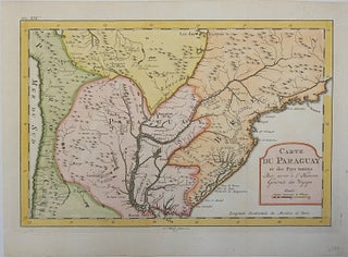 Item #6542 Carte du Paraguay et des Pays voisins. Map]. Jacques Nicolas Bellin
