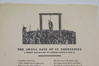 The Awful Fate of An Impenitent. Broadside poem].