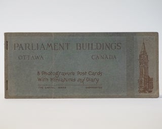 Item #6874 PARLIAMENT BUILDINGS. OTTAWA, CANADA. 8 PHOTOGRAVURE POST CARDS WITH MINIATURES AND DIARY