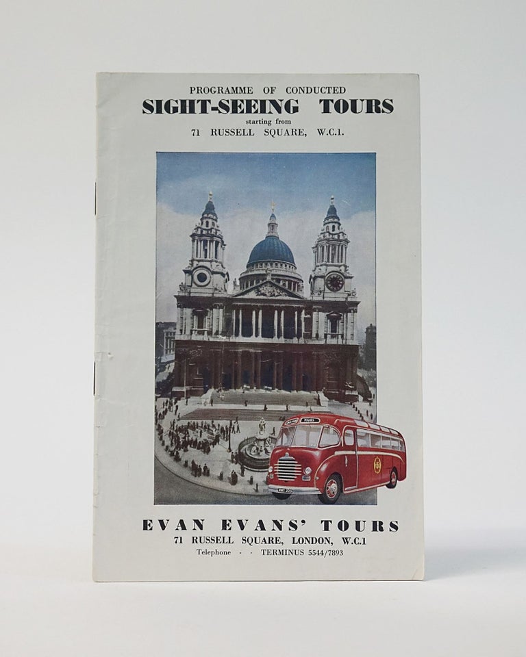 Item #6888 PROGRAMME OF CONDUCTED SIGHT-SEEING TOURS STARTING FROM 71 RUSSELL SQUARE, W.C.1. (Evan Evans' Tours)